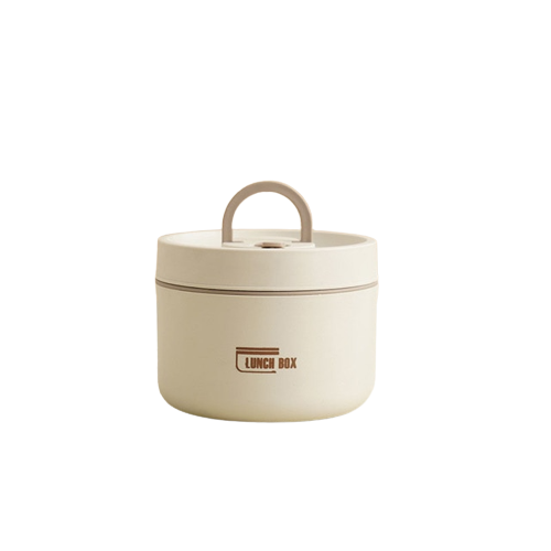 Multi-layer Insulated Lunch Box with FREE Carry Bag - ThermoBox-White-Large-Nora Luxe
