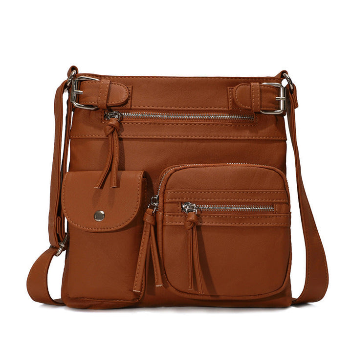 Multifunctional Stylish Anti-Theft Bag - SafeStyle-Brown-Nora Luxe