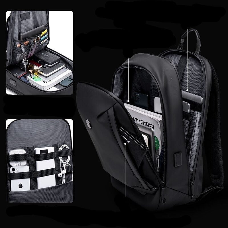 Water-Resistant Multi-Compartment Backpack – Lightweight Outdoor & Travel Use