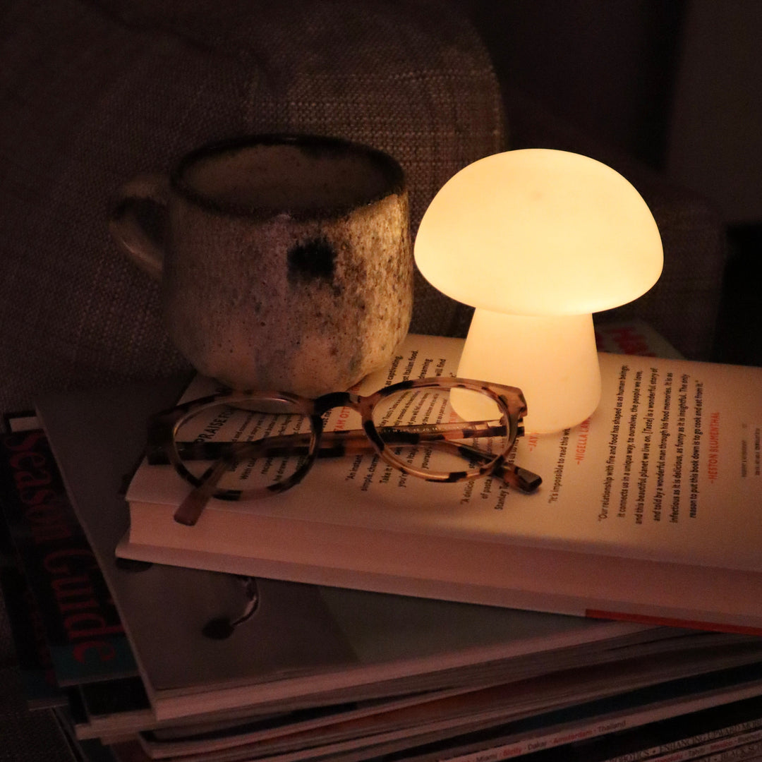 Mushroom-shaped Porcelain Night Light - MushGlow-Nora Luxe
