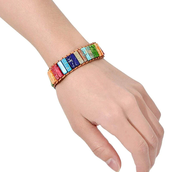 Mystic Journey Bracelet | Tibetan Rainbow Jasper Stones-Nora Luxe