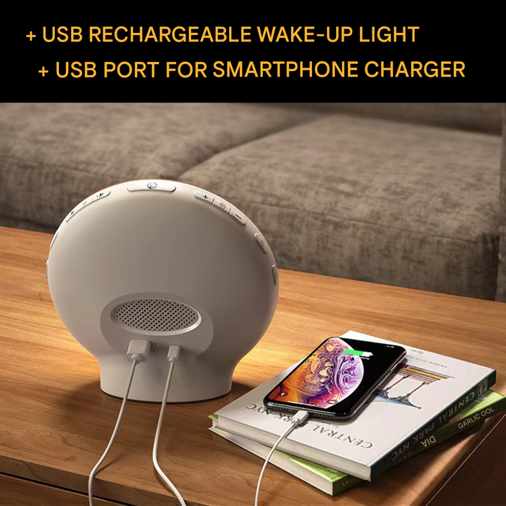 Natural Alarm Clock with Wake-up Light - GlowRise-Nora Luxe