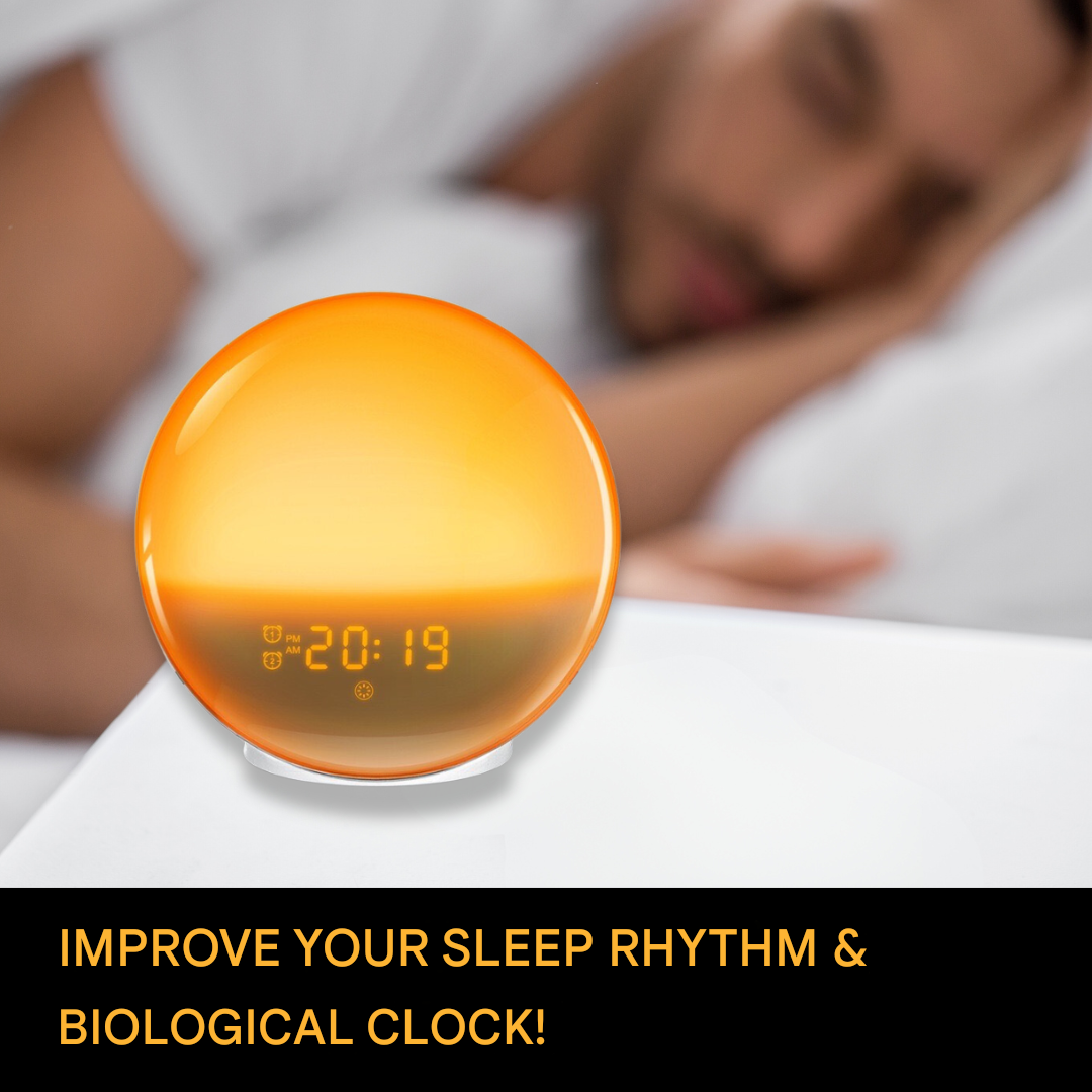 Natural Alarm Clock with Wake-up Light - GlowRise-Nora Luxe