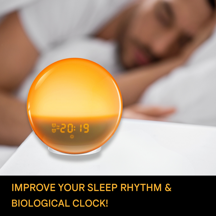 Natural Alarm Clock with Wake-up Light - GlowRise-Nora Luxe