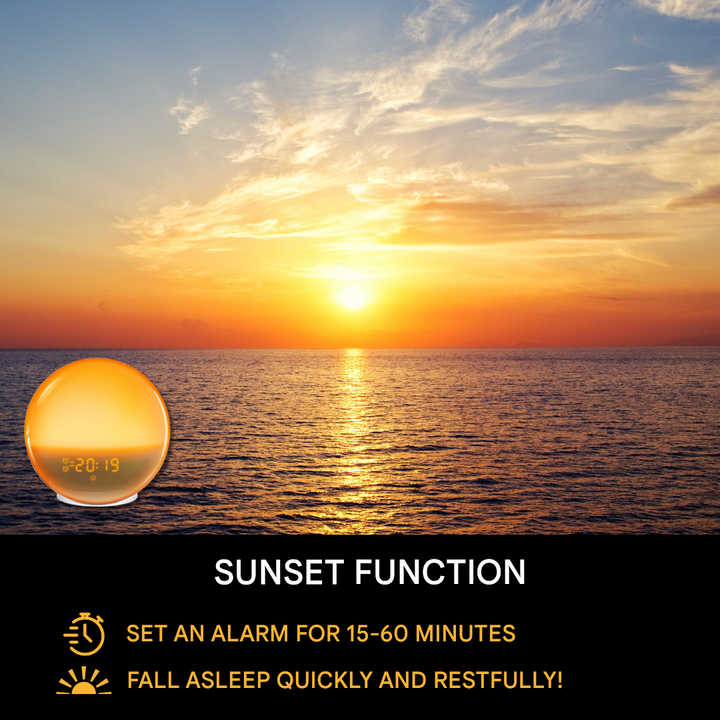 Natural Alarm Clock with Wake-up Light - GlowRise-Nora Luxe