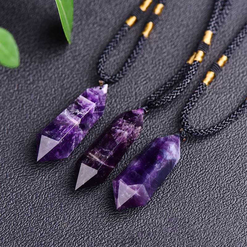 Natural Crystal Amethyst Healing Necklace - Lyra-Amethyst-Nora Luxe