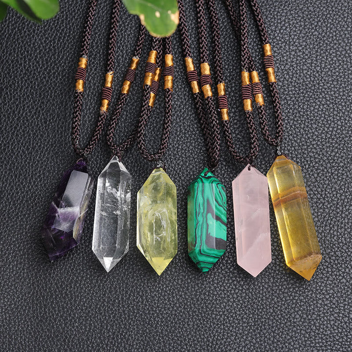 Natural Crystal Amethyst Healing Necklace - Lyra-Amethyst-Nora Luxe