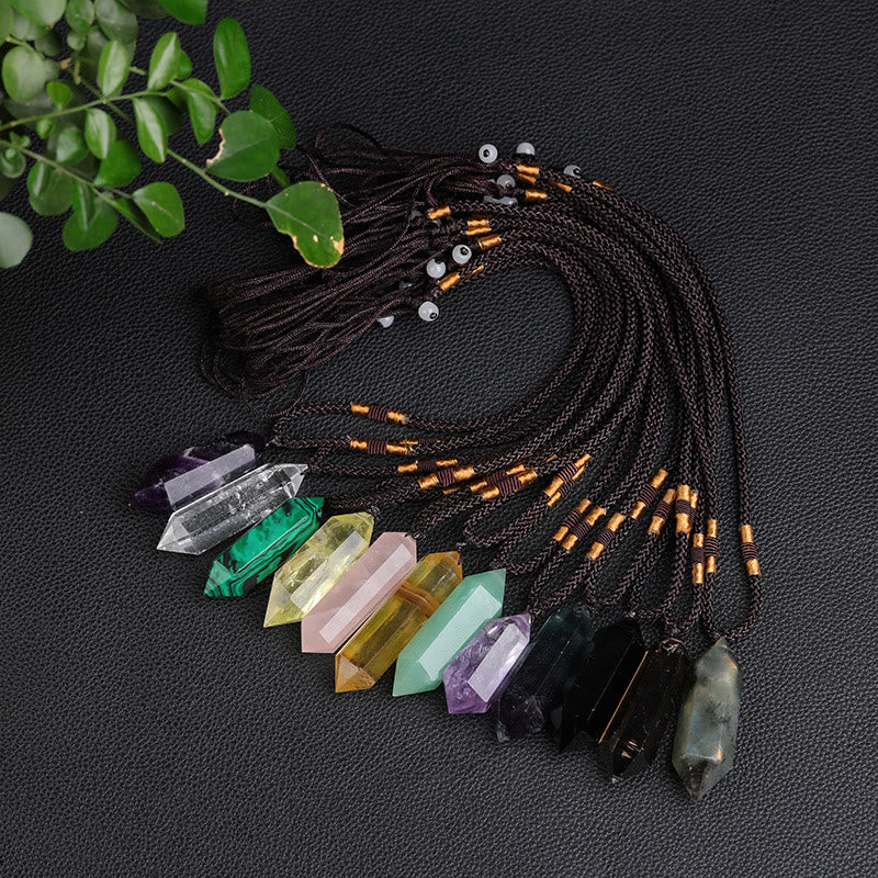Natural Crystal Amethyst Healing Necklace - Lyra-Amethyst-Nora Luxe
