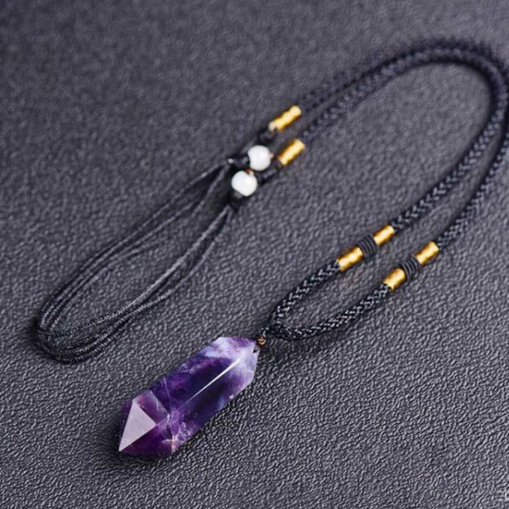 Natural Crystal Amethyst Healing Necklace - Lyra-Amethyst-Nora Luxe