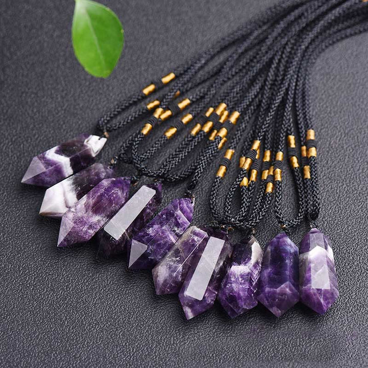 Natural Crystal Amethyst Healing Necklace - Lyra-Amethyst-Nora Luxe