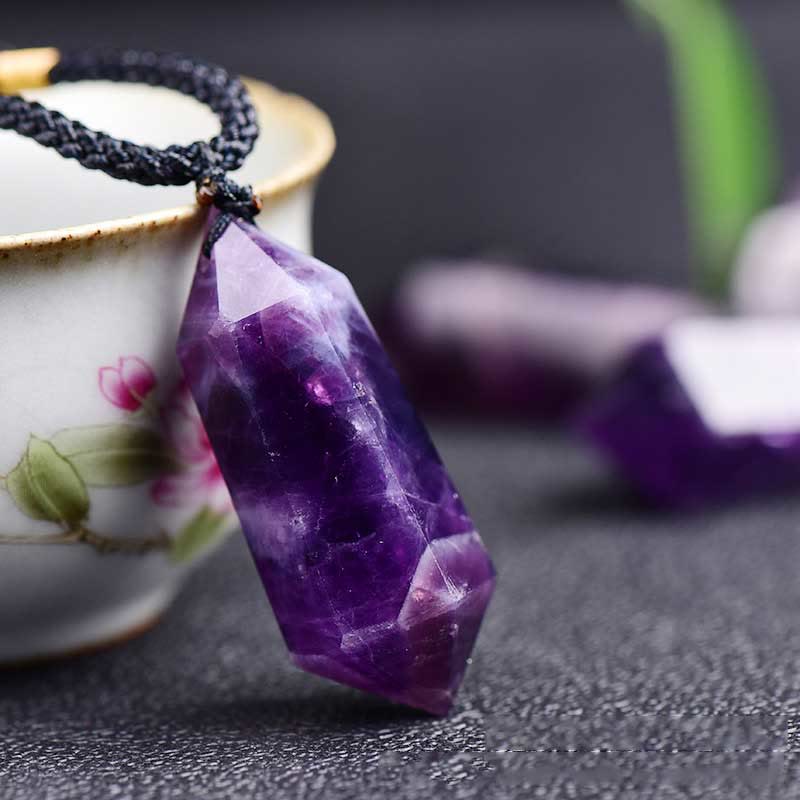 Natural Crystal Amethyst Healing Necklace - Lyra-Amethyst-Nora Luxe