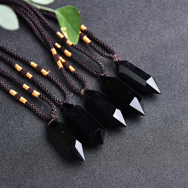 Natural Crystal Amethyst Healing Necklace - Lyra-Obsidian-Nora Luxe