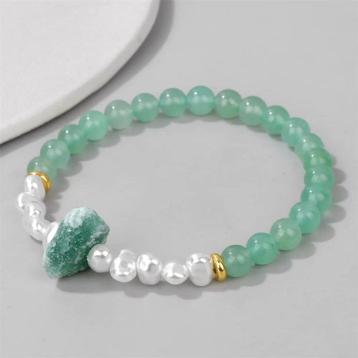 Natural Crystal Beads Bracelet - Eline-Amethyst-Nora Luxe