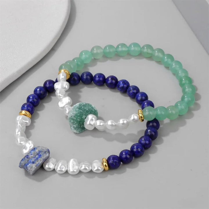 Natural Crystal Beads Bracelet - Eline-Amethyst-Nora Luxe