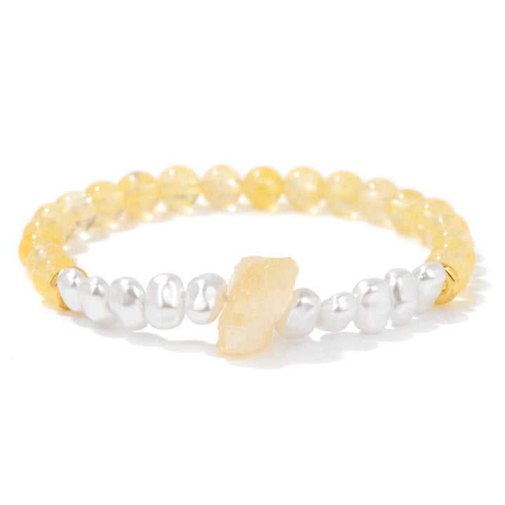 Natural Crystal Beads Bracelet - Eline-Citrine-Nora Luxe