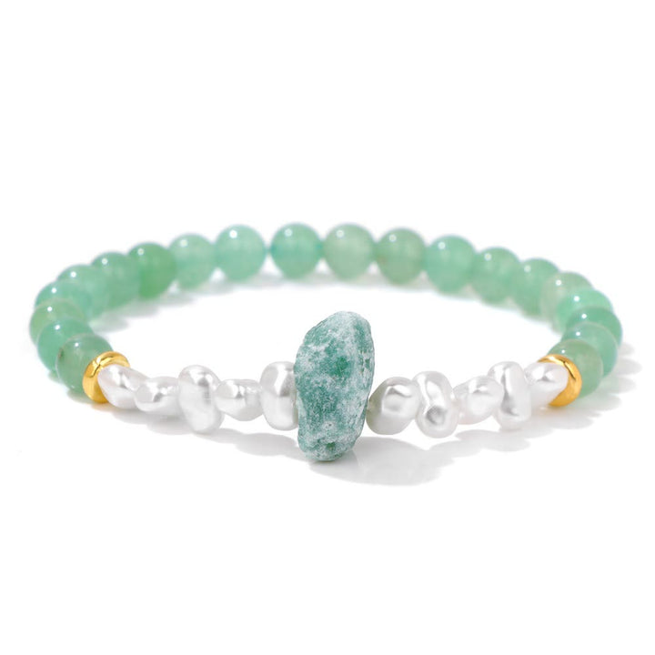 Natural Crystal Beads Bracelet - Eline-Green Aventurine-Nora Luxe