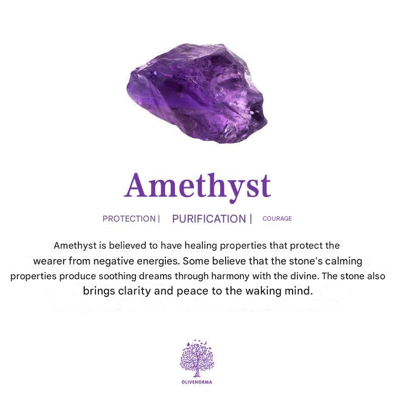 Natural Crystal Frog Meditation Necklace - Gaia-Amethyst-Nora Luxe