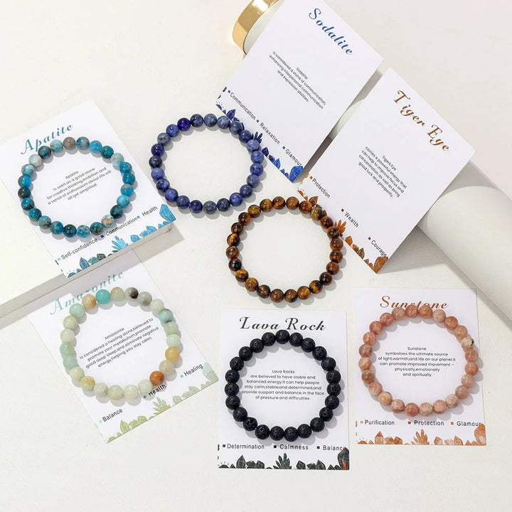 Natural Crystal Healing Energy Bracelet - Aria-Amazonite-Nora Luxe