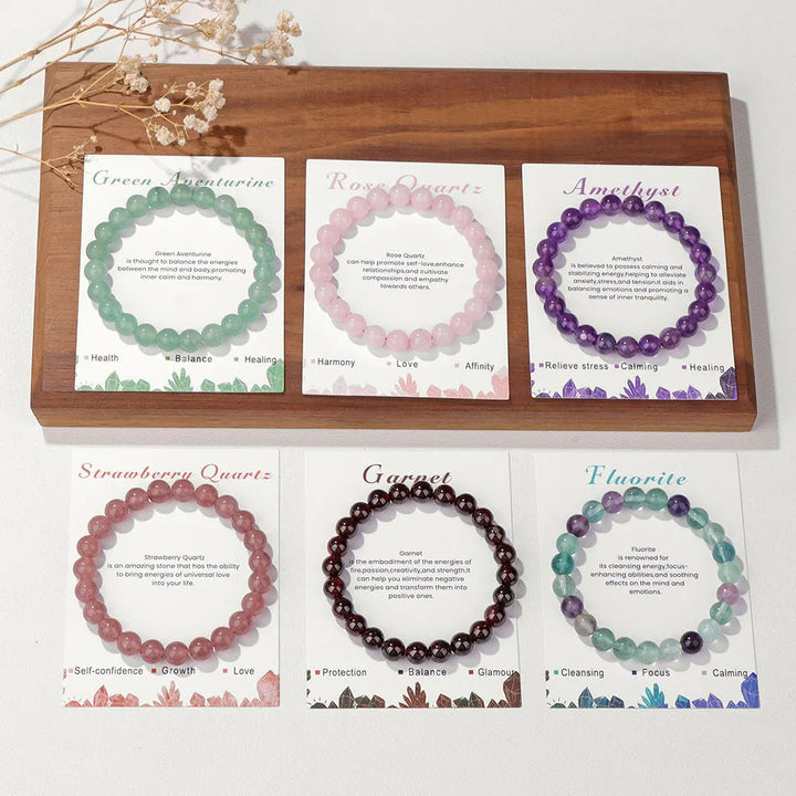 Natural Crystal Healing Energy Bracelet - Aria-Amazonite-Nora Luxe