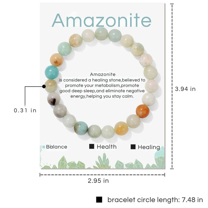 Natural Crystal Healing Energy Bracelet - Aria-Amazonite-Nora Luxe