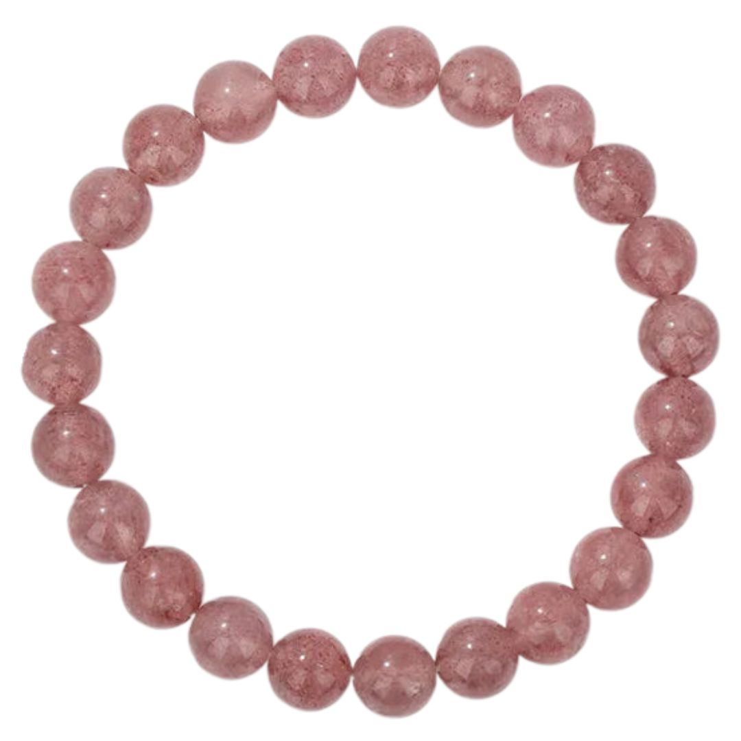 Natural Crystal Healing Energy Bracelet - Aria-Strawberry quartz-Nora Luxe