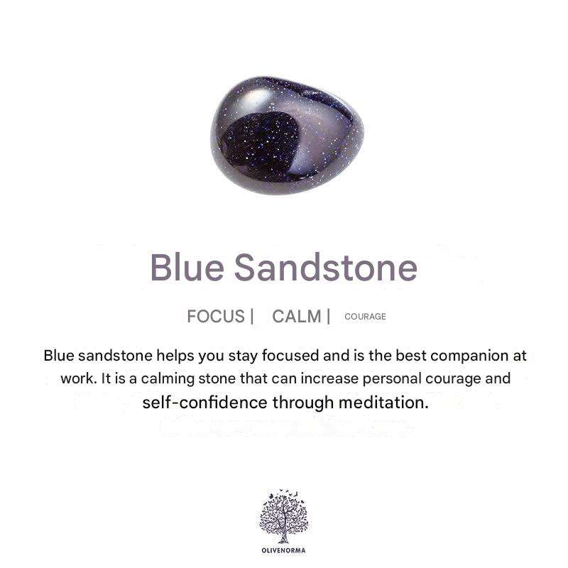 Natural Crystal Hexagon Gemstone Necklace - Aurora-Blue Sandstone-Nora Luxe