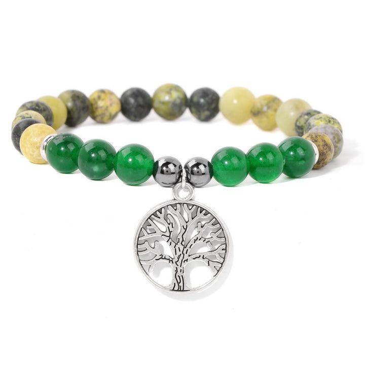 Natural Crystal Tree of Life Bracelet - Mila-Green Aventurine-Nora Luxe
