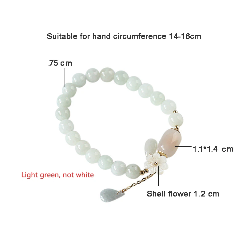 NATURAL JADE AND AGATE STONE BRACELET-Nora Luxe