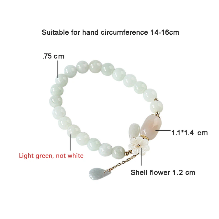 NATURAL JADE AND AGATE STONE BRACELET-Nora Luxe