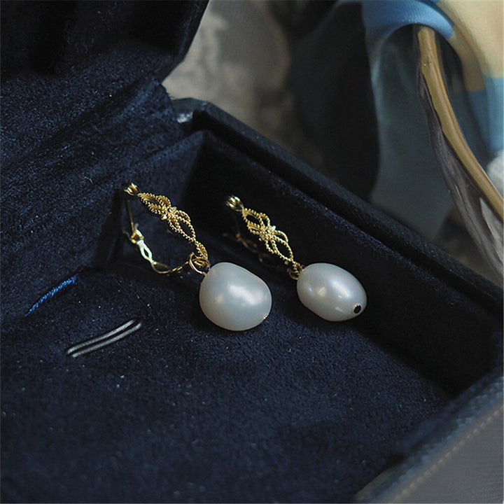 Natural Pearl Earrings - Vivienne-Nora Luxe