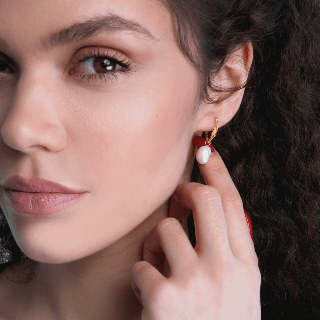 Natural Pearl Earrings - Vivienne-Nora Luxe