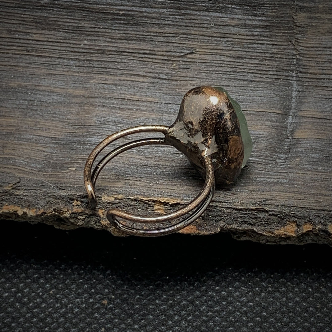 Natural Raw Birthstone Ring - Selina-January & Pomegranate-Nora Luxe