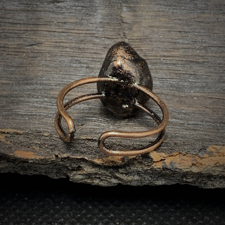 Natural Raw Birthstone Ring - Selina-January & Pomegranate-Nora Luxe