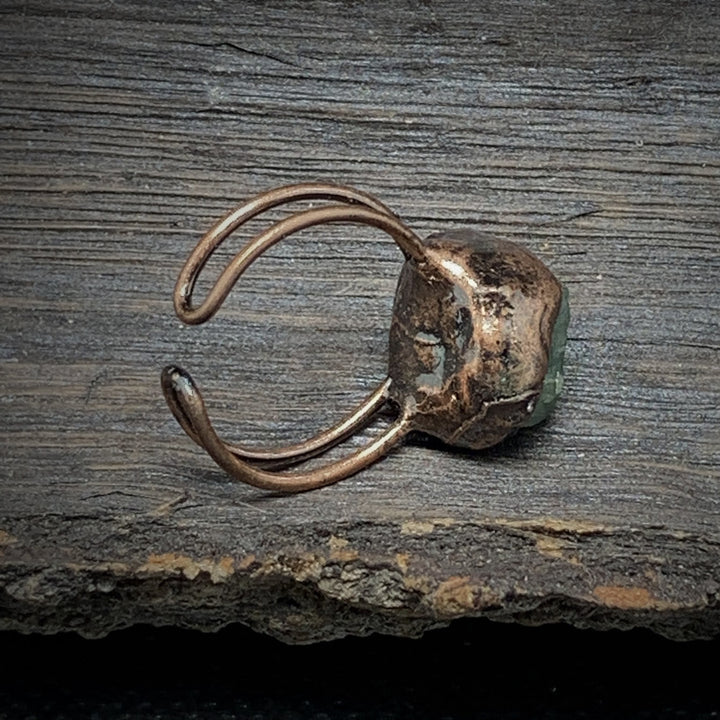 Natural Raw Birthstone Ring - Selina-January & Pomegranate-Nora Luxe