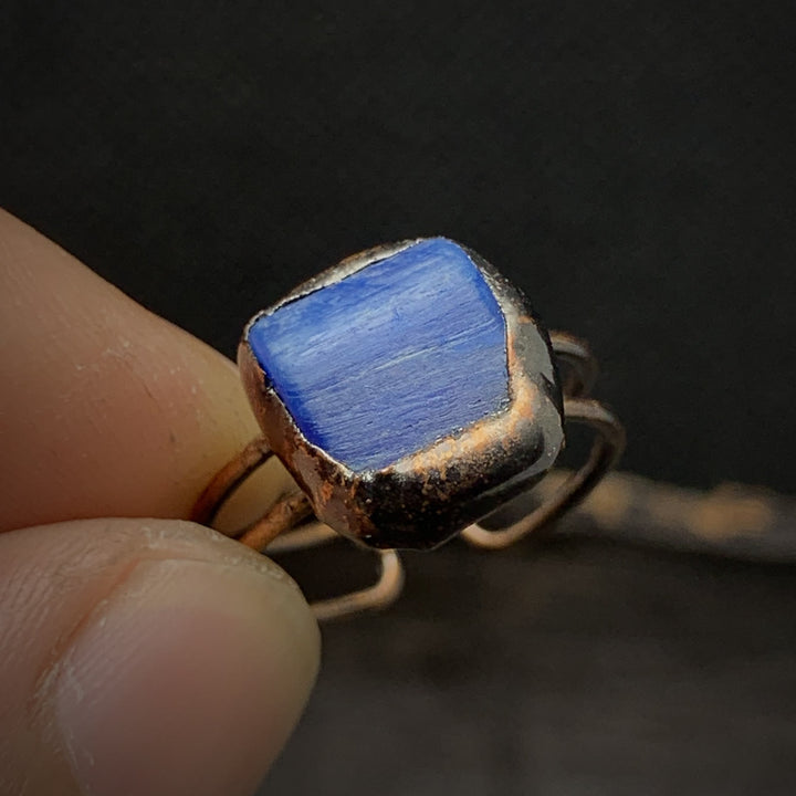 Natural Raw Birthstone Ring - Selina-January & Pomegranate-Nora Luxe