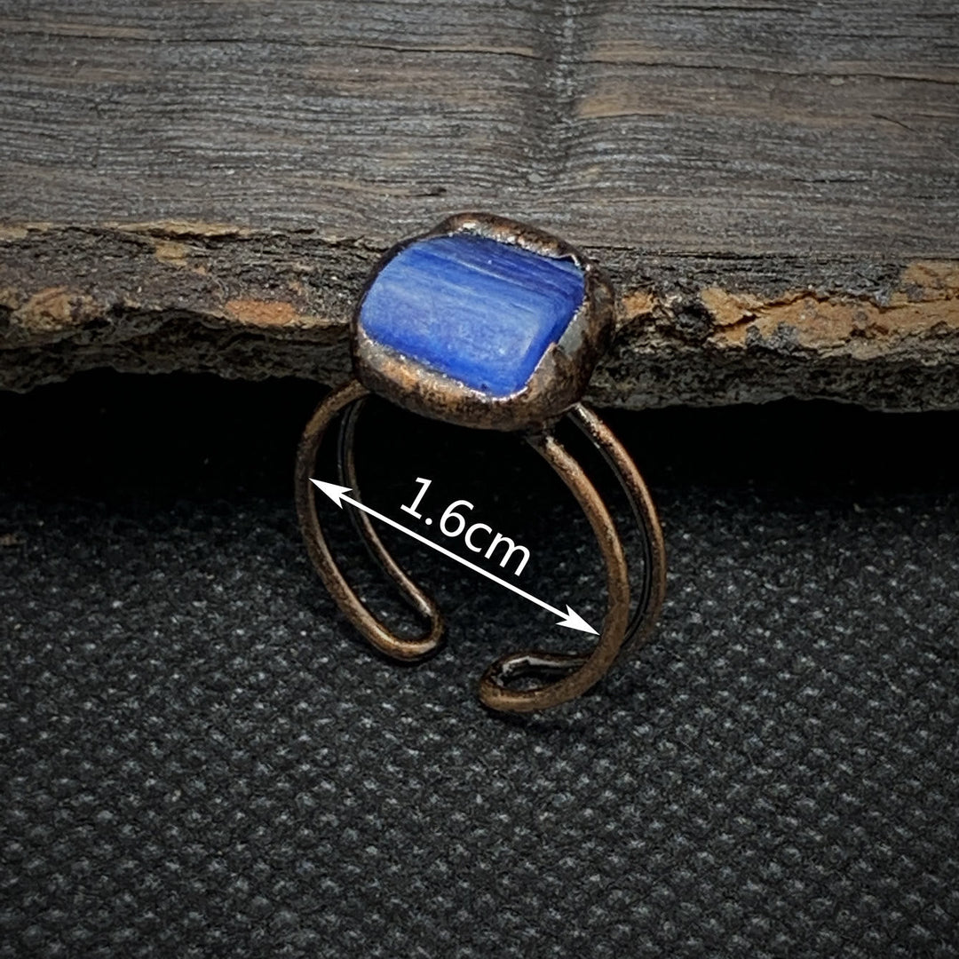 Natural Raw Birthstone Ring - Selina-January & Pomegranate-Nora Luxe