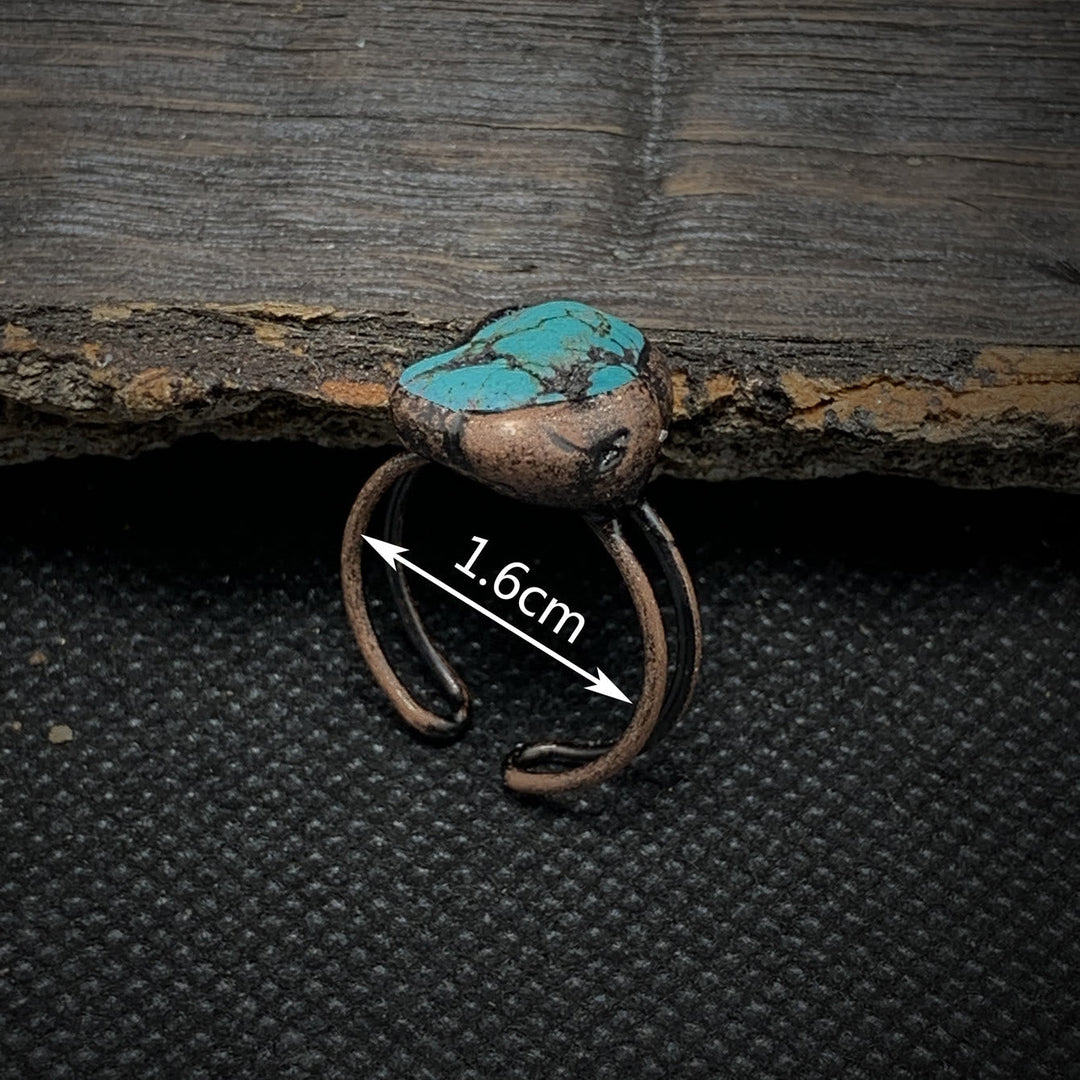 Natural Raw Birthstone Ring - Selina-January & Pomegranate-Nora Luxe
