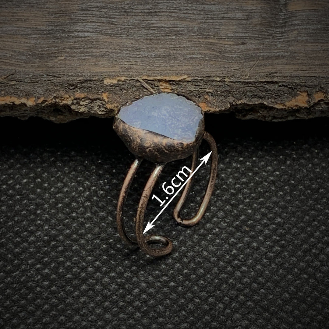 Natural Raw Birthstone Ring - Selina-January & Pomegranate-Nora Luxe