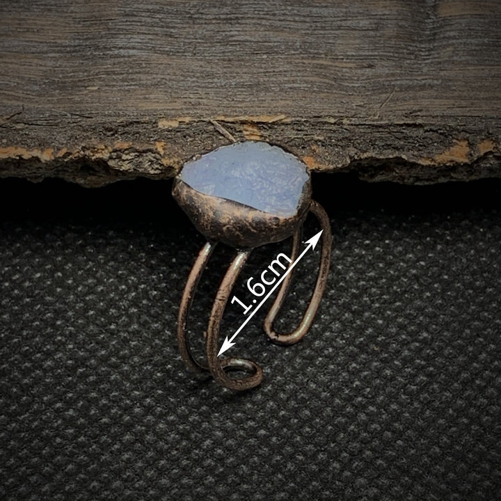Natural Raw Birthstone Ring - Selina-January & Pomegranate-Nora Luxe