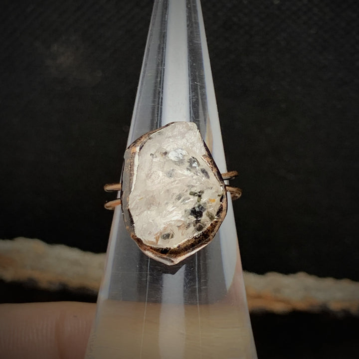 Natural Raw Birthstone Ring - Selina-January & Pomegranate-Nora Luxe