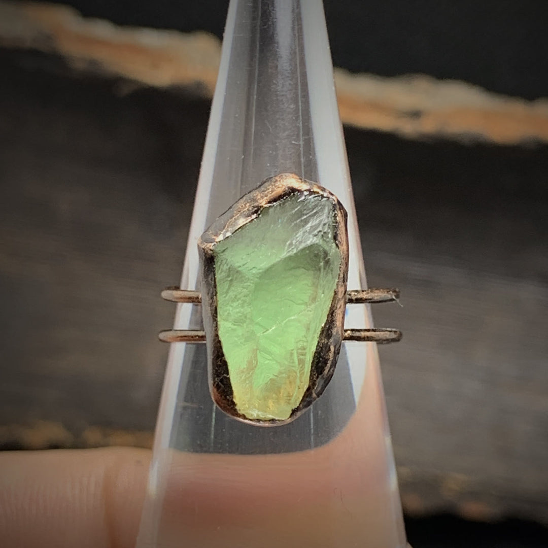 Natural Raw Birthstone Ring - Selina-January & Pomegranate-Nora Luxe