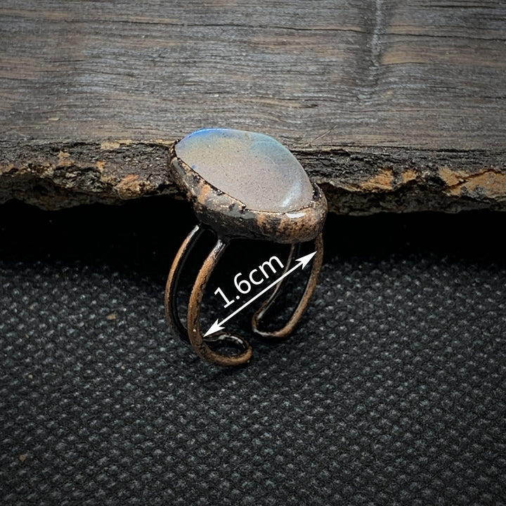 Natural Raw Birthstone Ring - Selina-January & Pomegranate-Nora Luxe