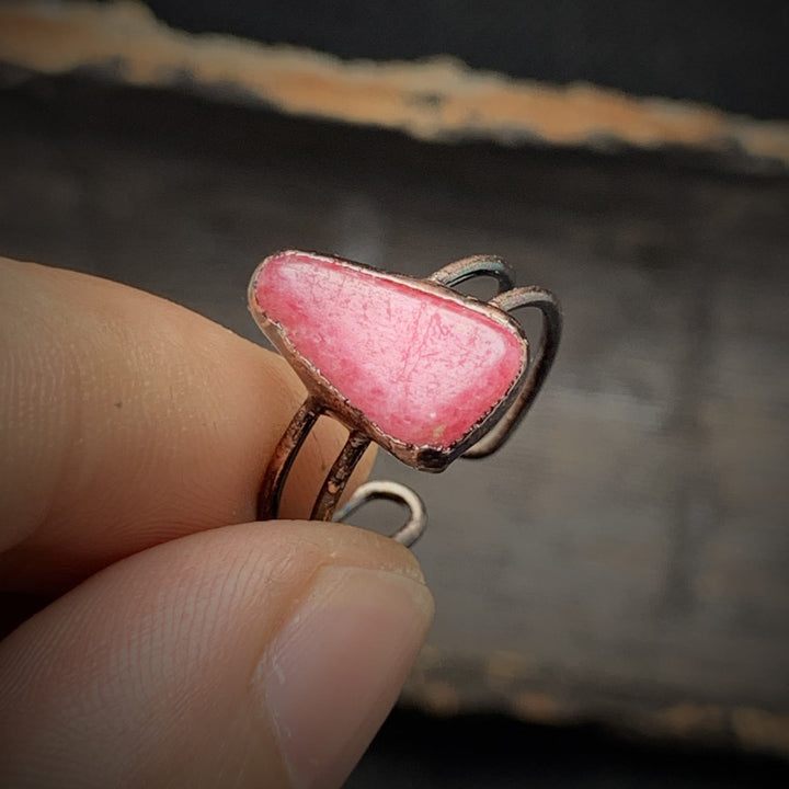 Natural Raw Birthstone Ring - Selina-January & Pomegranate-Nora Luxe