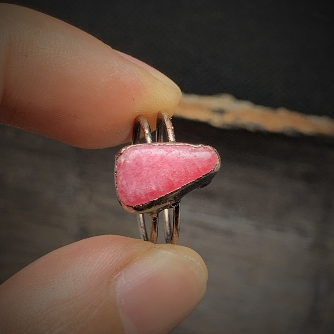 Natural Raw Birthstone Ring - Selina-January & Pomegranate-Nora Luxe