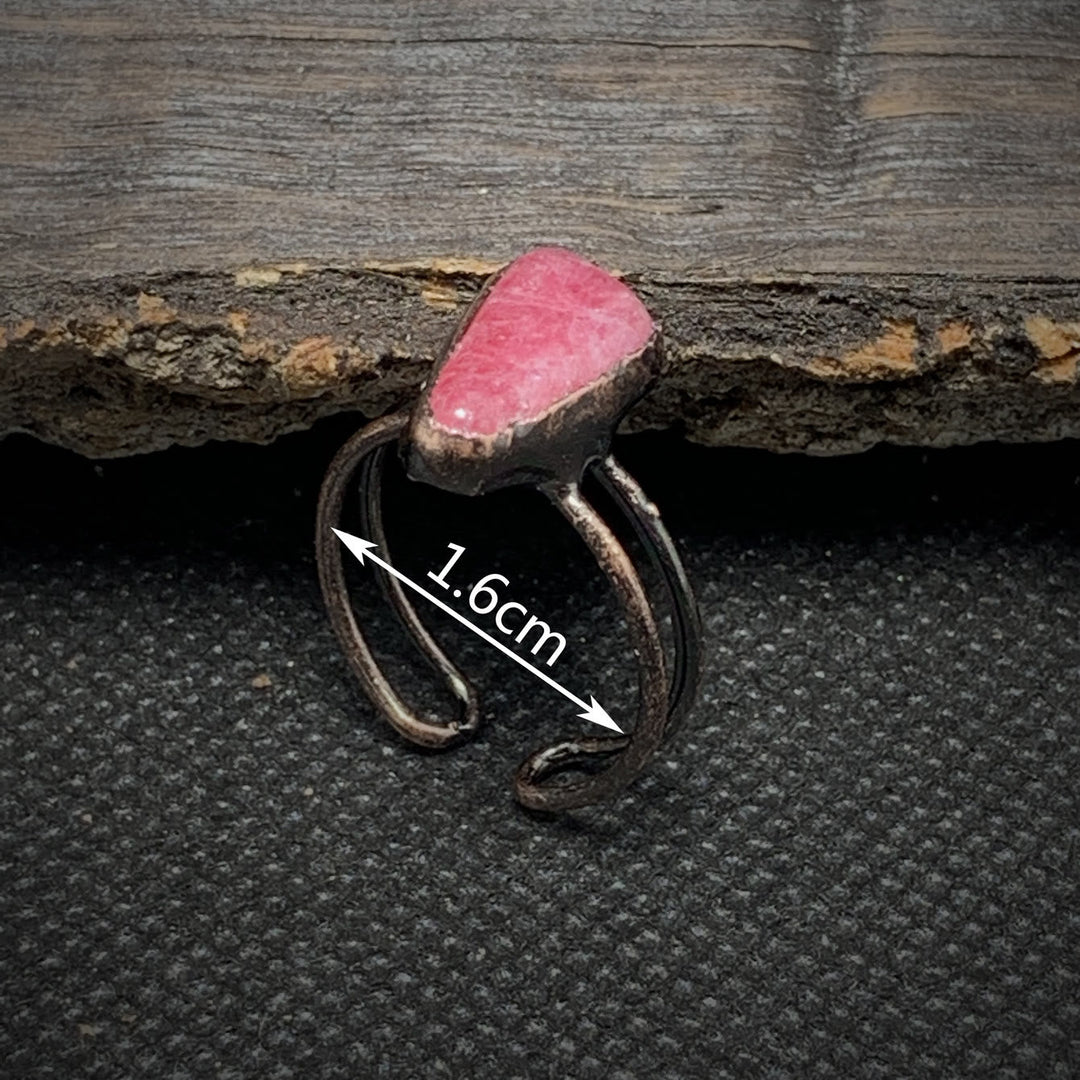 Natural Raw Birthstone Ring - Selina-January & Pomegranate-Nora Luxe
