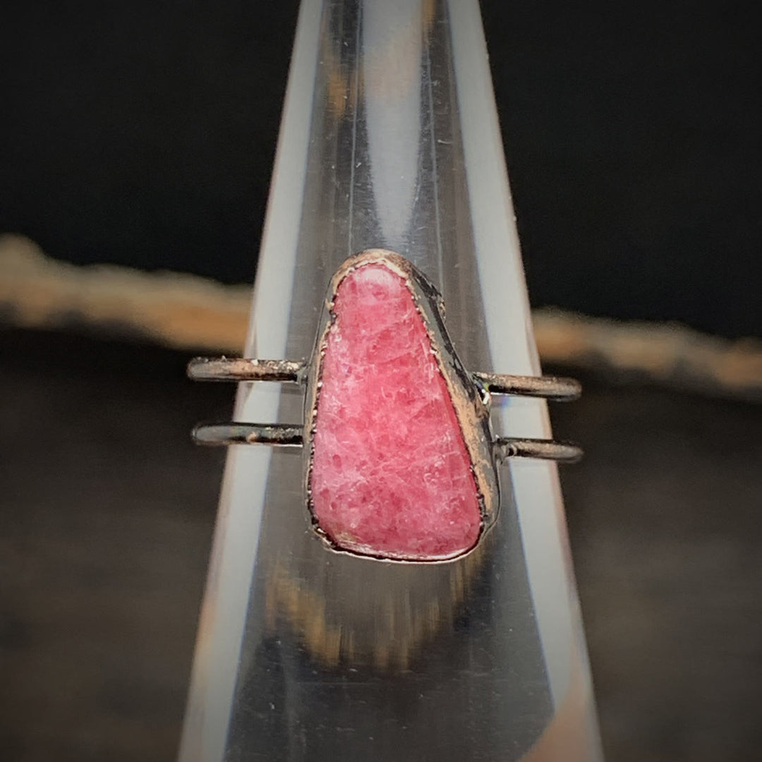 Natural Raw Birthstone Ring - Selina-January & Pomegranate-Nora Luxe