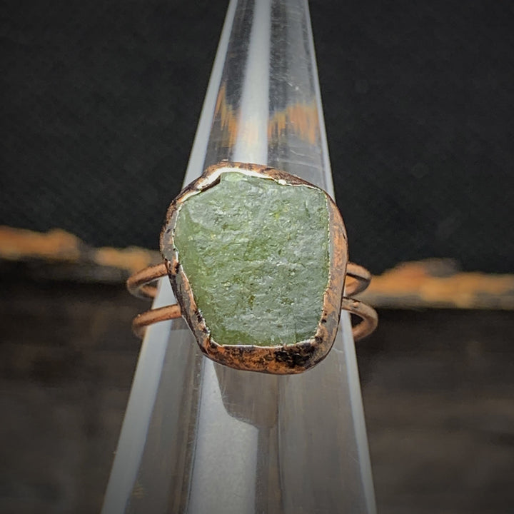 Natural Raw Birthstone Ring - Selina-January & Pomegranate-Nora Luxe