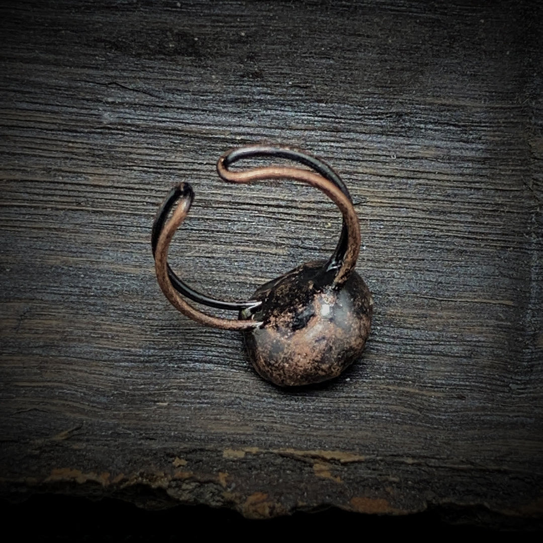 Natural Raw Birthstone Ring - Selina-January & Pomegranate-Nora Luxe