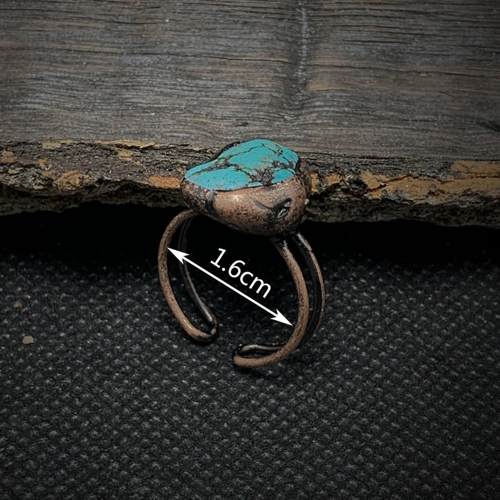 Natural Raw Birthstone Ring - Selina-January & Pomegranate-Nora Luxe