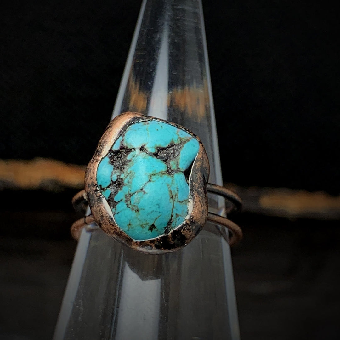 Natural Raw Birthstone Ring - Selina-January & Pomegranate-Nora Luxe